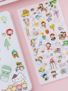 6pcs Cartoon Graphic Random Sticker - Multicolor - View 2
