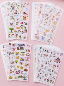 6pcs Cartoon Graphic Random Sticker - Multicolor - View 5