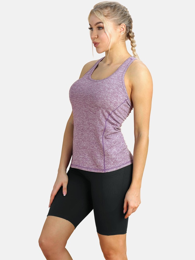 3pcs Contrast Stitching Letter Print Sports Tank Top,Women Tennis Outfit - Multicolor - View 6