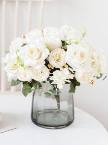 Hoa hồng nhân tạo 1branch - trắng - Xem 1