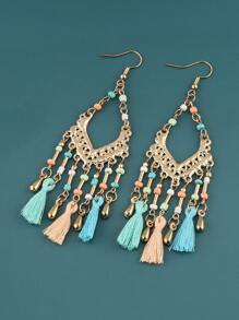 流蘇耳墜 - 彩色 - 查看 2