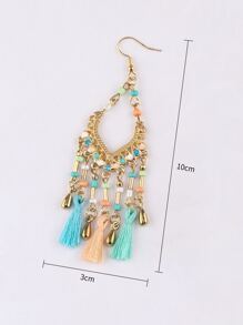流蘇耳墜 - 彩色 - 查看 3