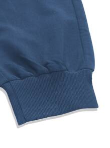 Manfinity Homme Quần thể thao Nam Dây kéo Lá thư - Màu xanh hải quân - Xem 4