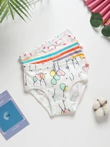 3 件裝幼兒女孩全印花內衣套裝 - 彩色 - 查看 3