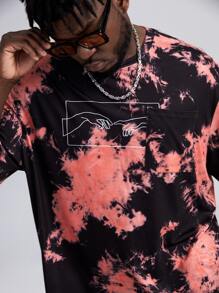 EASEVO Tops Nam Con số Cà vạt nhuộm Đường phố - Nhiều màu - Xem 4