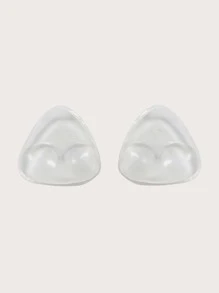 Clear Silicone Adhesive Bra For Women Invisible Strapless Push Up Lace Up Nipple Cover - Clear - View 2