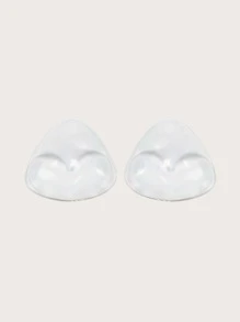 Clear Silicone Adhesive Bra For Women Invisible Strapless Push Up Lace Up Nipple Cover - Clear - View 3