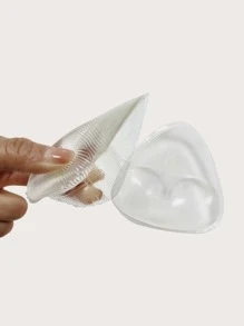 Clear Silicone Adhesive Bra For Women Invisible Strapless Push Up Lace Up Nipple Cover - Clear - View 5