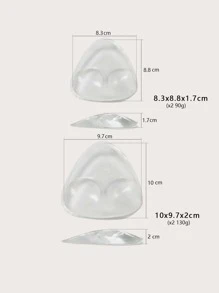 Clear Silicone Adhesive Bra For Women Invisible Strapless Push Up Lace Up Nipple Cover - Clear - View 7