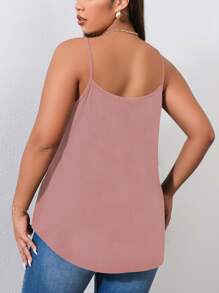Calvaya Plus Solid Cami Top - Pink - View 2