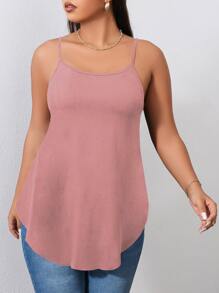 Calvaya Plus Solid Cami Top - Pink - View 3