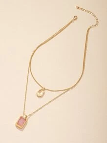 Geo Pendant Layered Necklace