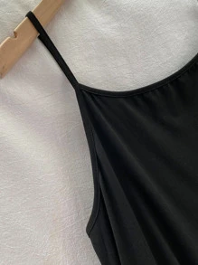 SHEIN LUNE Áo hai dây Plus Size màu trơn Giải trí - Nhiều màu - Xem 4