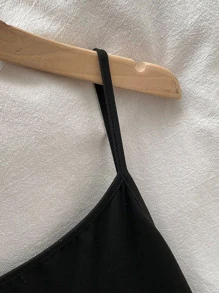 SHEIN LUNE Áo hai dây Plus Size màu trơn Giải trí - Nhiều màu - Xem 5