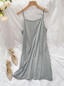 SHEIN LUNE Áo hai dây Plus Size màu trơn Giải trí - Nhiều màu - Xem 6