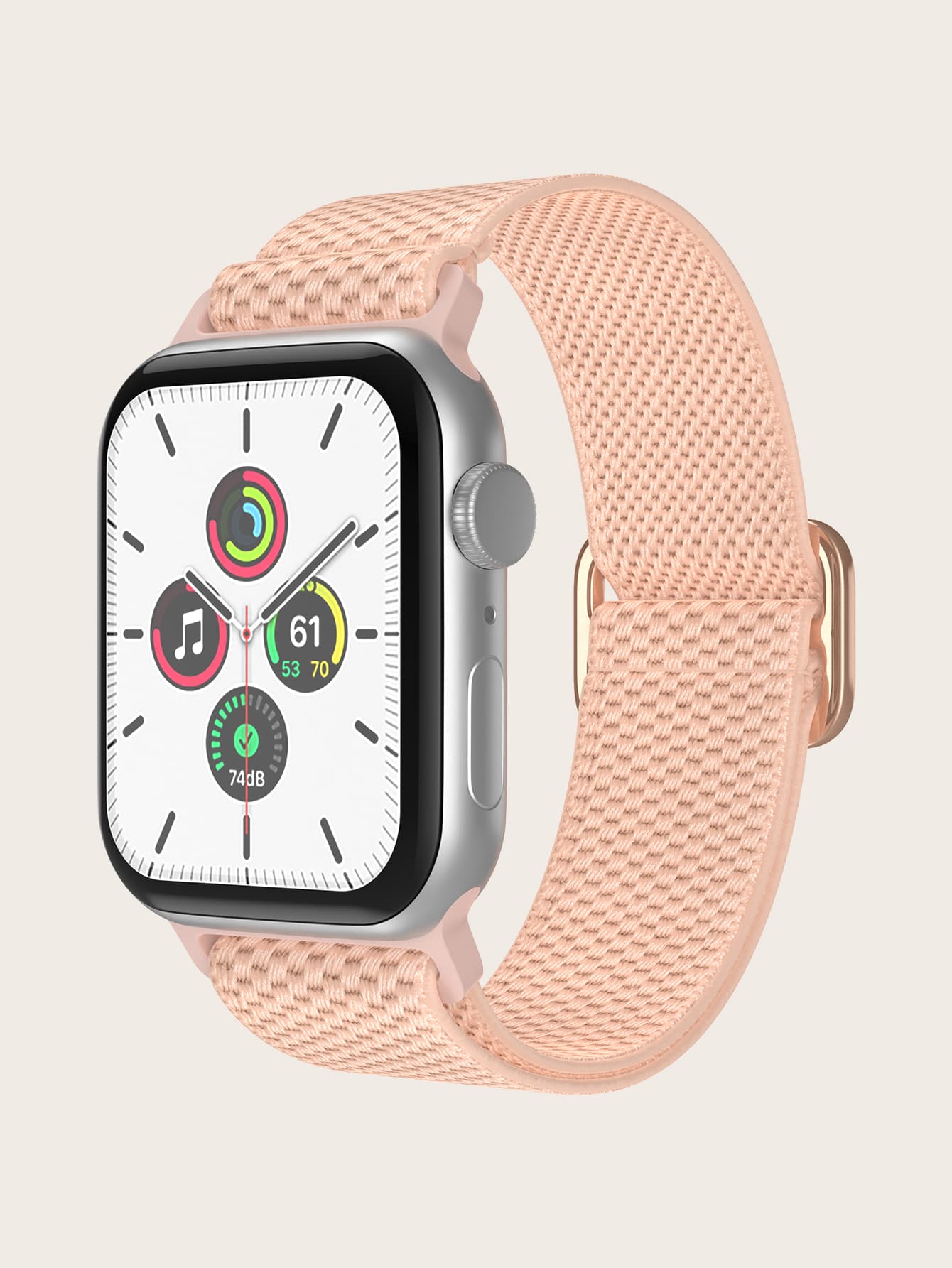 1pc Dây đeo đồng hồ đơn giản tương thích với Apple Watch - Hồng - Xem 1