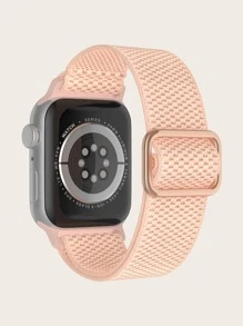 1pc Dây đeo đồng hồ đơn giản tương thích với Apple Watch - Hồng - Xem 2