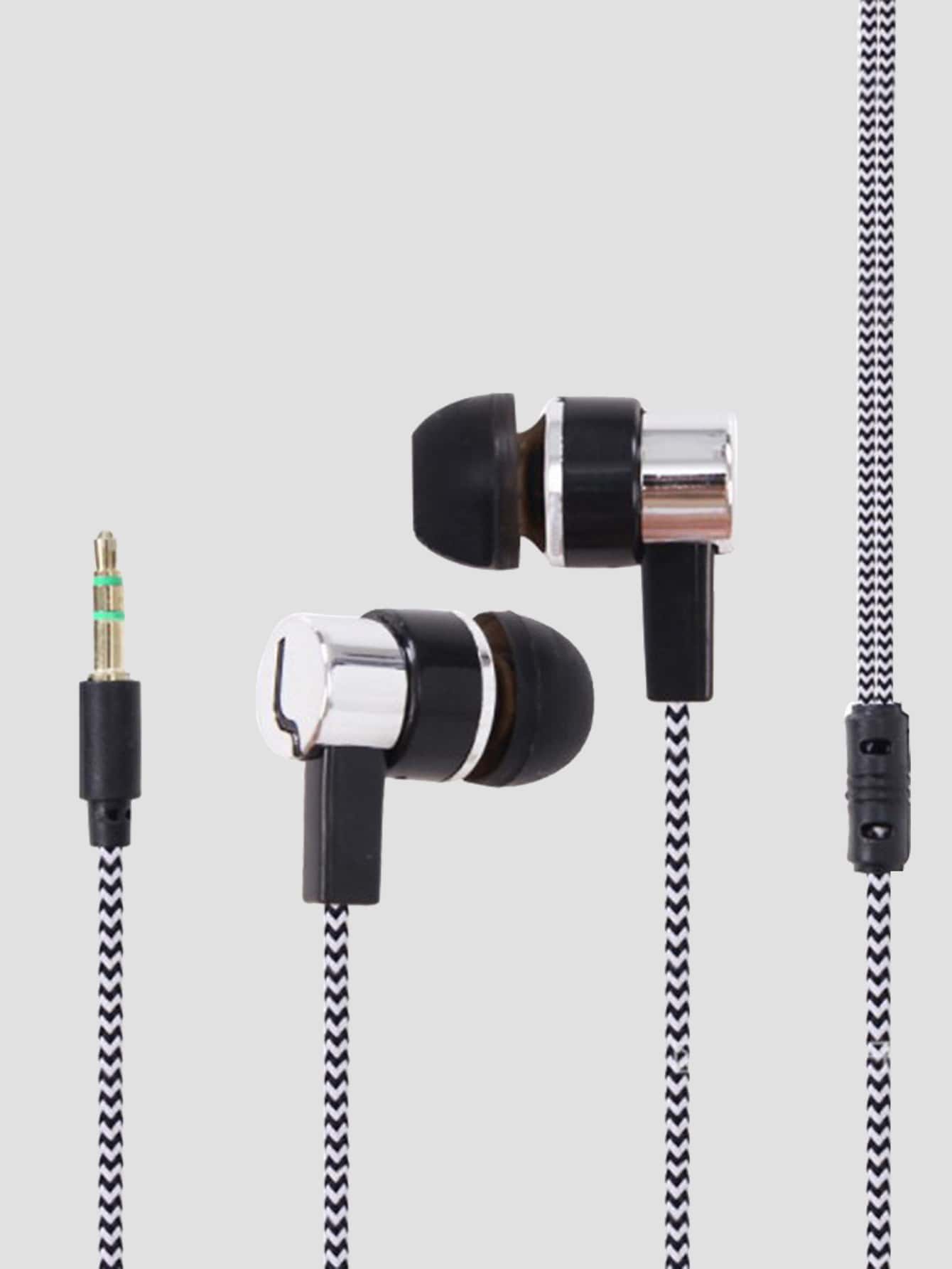 Color Block Wired In-ear Earphone - Multicolor - View 1