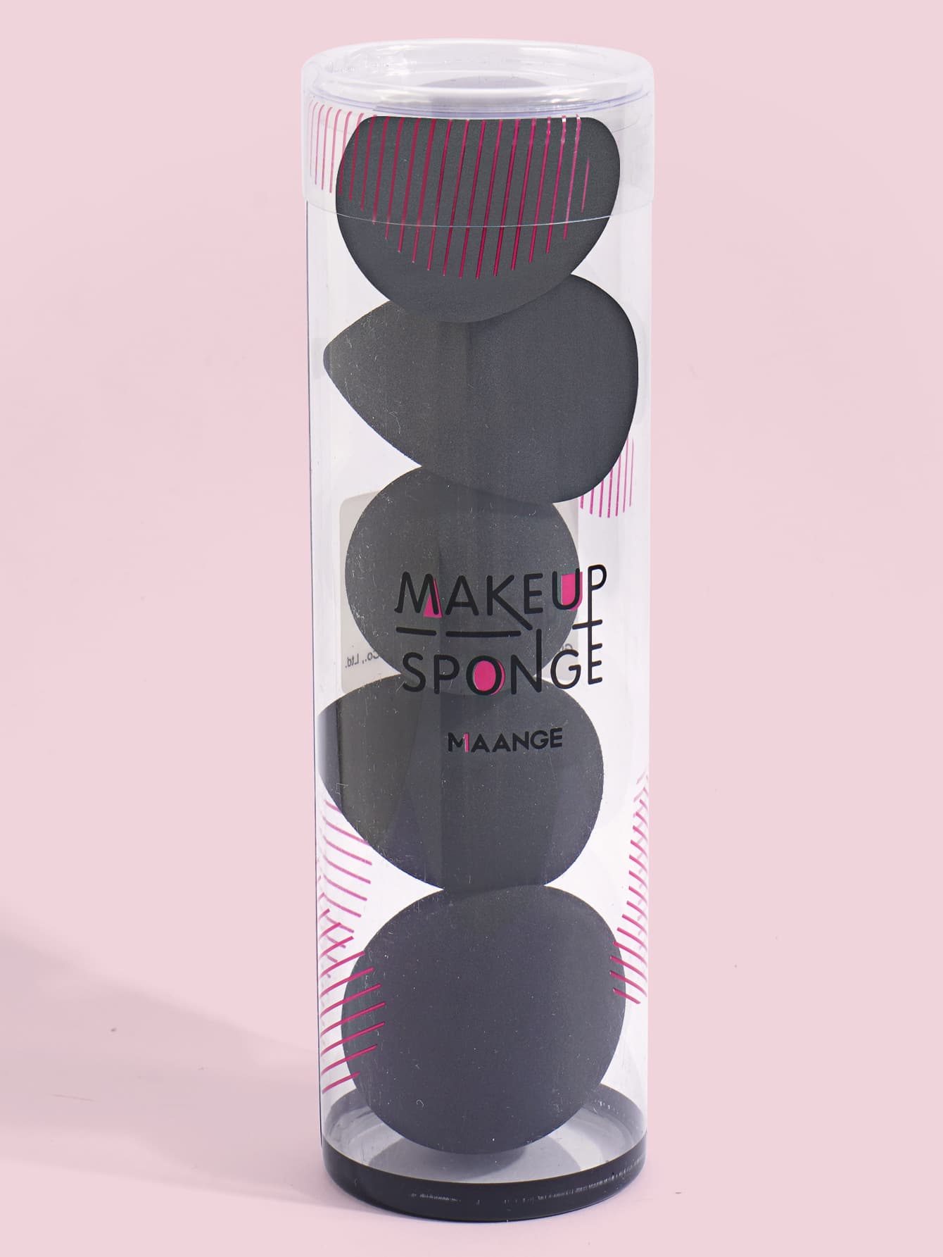 MAANGE 5 件装中号化妆海绵带便携盒，柔软亲肤化妆粉扑，化妆工具方便携带，适合旅行