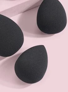 MAANGE 5 件装中号化妆海绵带便携盒，柔软亲肤化妆粉扑，化妆工具方便携带，适合旅行 - 黑色 - 查看 5