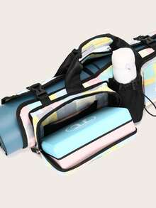 撞色格紋多隔間瑜伽收納袋 - 彩色 - 查看 4