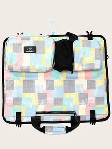 撞色格紋多隔間瑜伽收納袋 - 彩色 - 查看 7