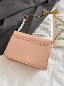 Mini Two Tone Hollow Out Chain Square Bag - Multicolor - View 5