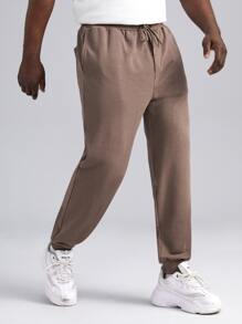 Manfinity Quần thể thao Nam Dây kéo Nghề thêu Túi Loại bướm - Cà phê nâu - Xem 4