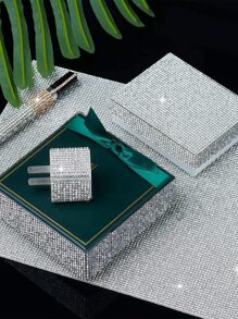 1卷鑽石裝飾DIY面料 - 銀色 - 查看 1