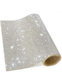 1卷鑽石裝飾DIY面料 - 銀色 - 查看 2