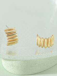 Bông tai vòng cuff đơn giản - Vàng - Xem 2