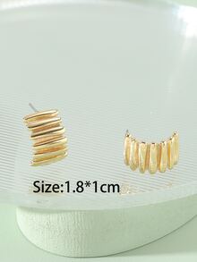 Bông tai vòng cuff đơn giản - Vàng - Xem 3