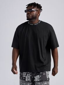 Manfinity RebelGame Áo thun trễ vai dáng rộng dành cho nam Plus - màu đen - Xem 1