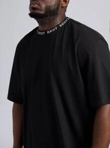 Manfinity RebelGame Áo thun trễ vai dáng rộng dành cho nam Plus - màu đen - Xem 6