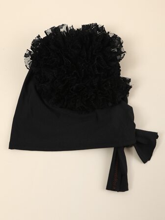 1pc Women Simple Solid Hat Bonnet Hair Bonnet Turban Valentine's Day Valentines