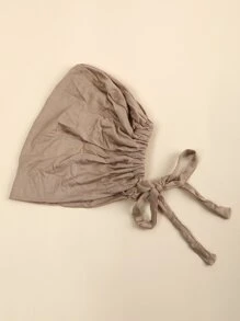 Solid Head Wrap Bonnet Hair Bonnet Turban - Khaki - View 2