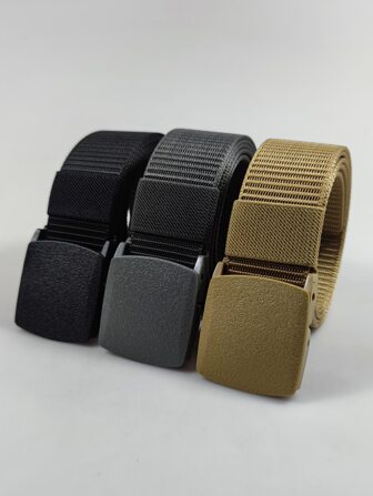 Hombres 3 piezas Cinturón de cinta unicolor