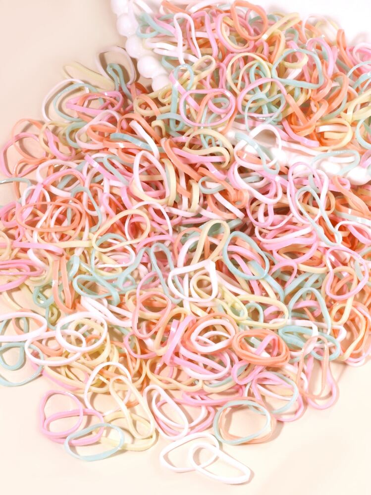 500条/包彩色一次性发带，适合女孩日常发饰 - 彩色 - 查看 2