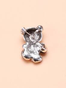 Rhinestone Decor Panda Design Brooch - Nhiều màu - Xem 2