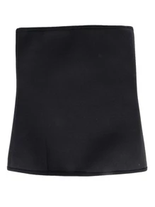 大碼魔術貼束腰服 - 黑色 - 查看 3