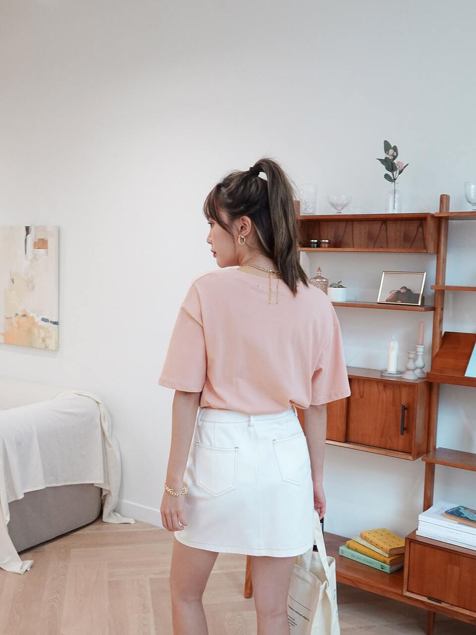 Butterfly Print Drop Shoulder Tee