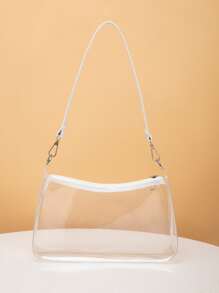 透明包，體育場核准12 X 12 X 6透明手提袋，演唱會體育活動節日必備，防水、防沙透明袋，沙灘運動野餐小食透明手提袋(女士專用) - 無色 - 查看 2