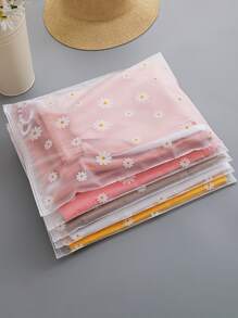 4 chiếc Túi đựng đồ du lịch chống bụi in hoa cúc - trắng - Xem 4