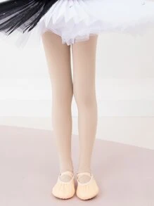Quần tất đơn giản rắn chắc cho bé gái - Màu be - Xem 1