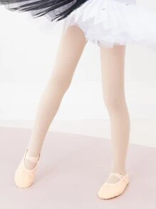Quần tất đơn giản rắn chắc cho bé gái - Màu be - Xem 2