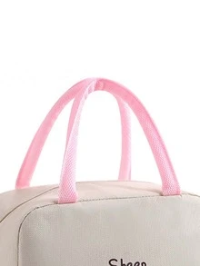 Cartoon Sheep Print Lunch Bag - Beige - View 4