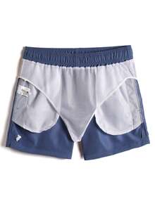 Manfinity Men Drawstring Waist Swim Trunks - Dusty Blue - View 6