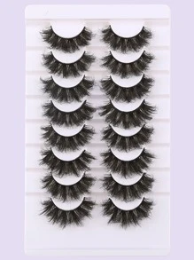 8 pares Pestañas postizas volumizada - Negro - Ver 1