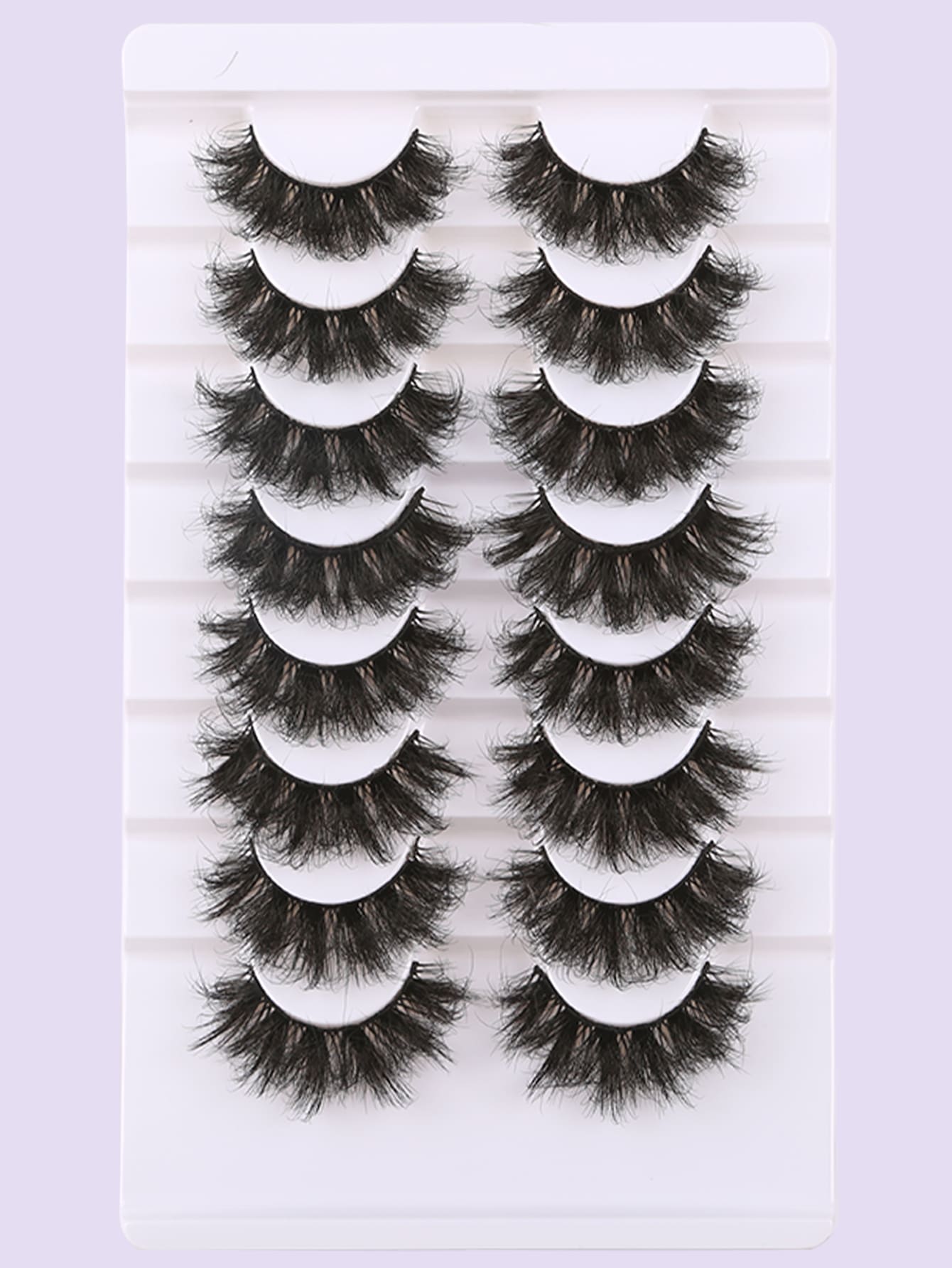 8 pares Pestañas postizas volumizada - Negro - Ver 1