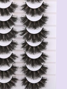 8 pares Pestañas postizas volumizada - Negro - Ver 2